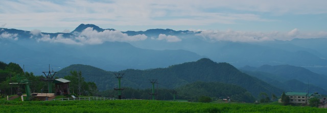リフト終着点付近の展望・・・皇海山が高いです