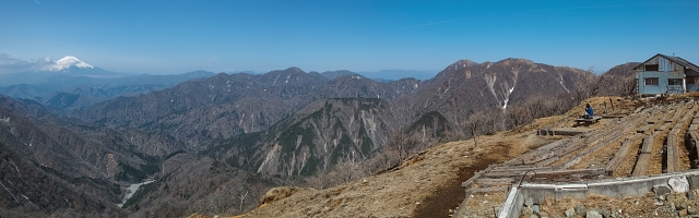 富士山と丹沢の山々＠塔ノ岳山頂