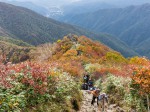 混雑の天神尾根を下る