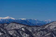 北岳・仙丈ケ岳・鳳凰三山・甲斐駒・・・手前は黒岳と三ッ峠山@塔ノ岳