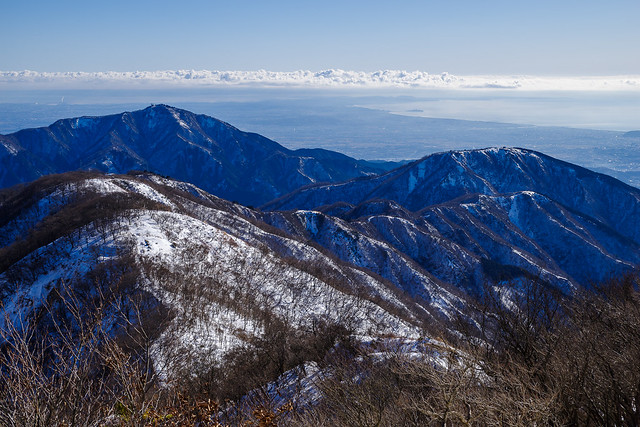 丹沢表尾根と大山@塔ノ岳