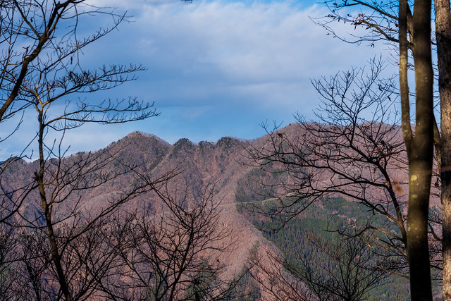 朝越えてきた三ツ森北峰