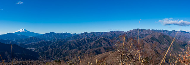富士山・御坂山塊・大菩薩連嶺@三ツ森北峰