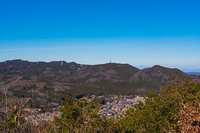 歩いてきた稜線(北向地蔵・物見山・日和田山)@多峯主山