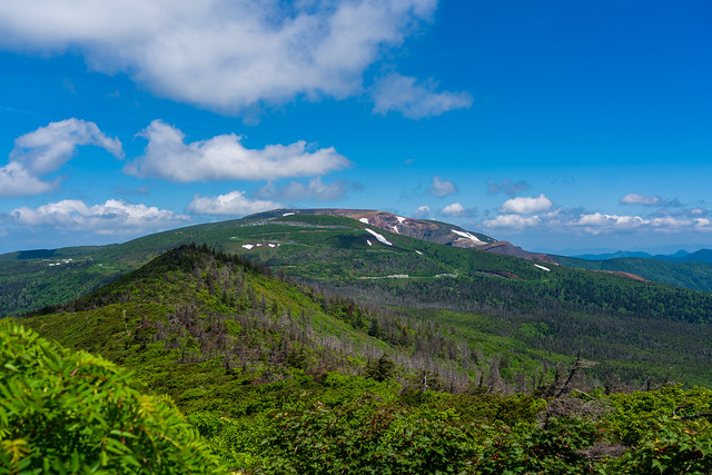 前山の背後に蔵王
