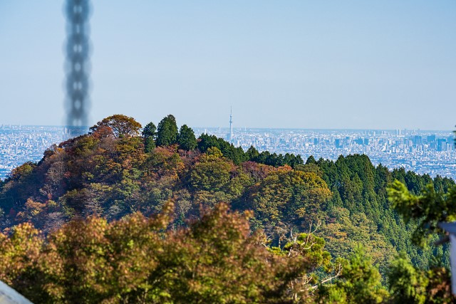 日の出山と都心を展望＠御岳山
