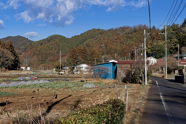 小机集落から眺める辛神尾根