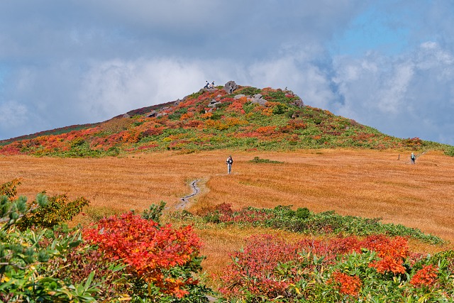 草紅葉とモンサンミッシェル