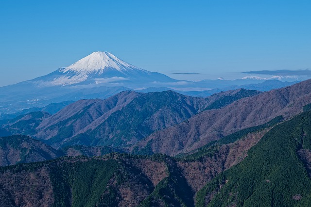 富士山の右奥には南アルプス＠三ノ塔
