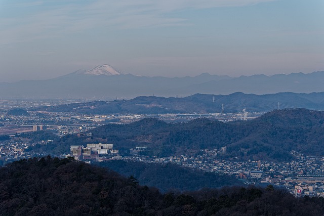 足利の街と浅間山＠大坊山