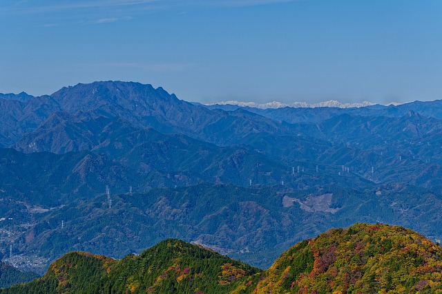 両神山と北アルプス＠雨乞岩