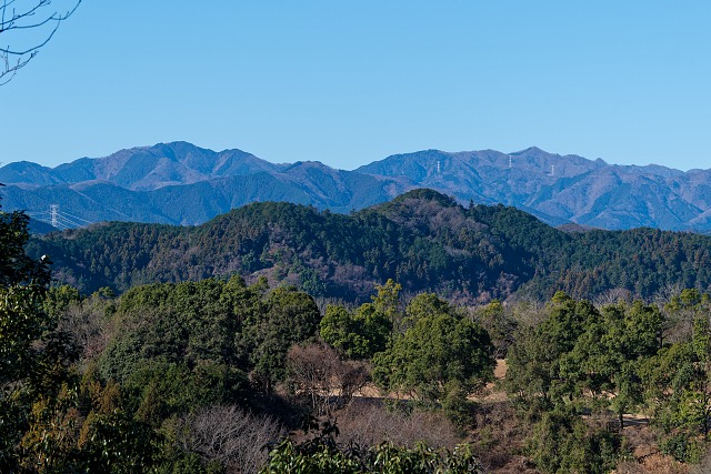柏木山北尾根から眺める奥多摩の山々