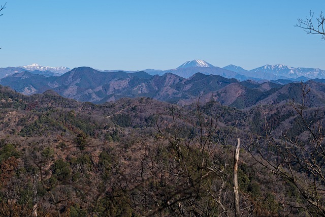 三床山から眺める日光の山々